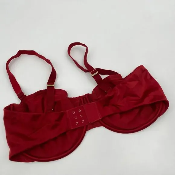 CUUP the balconette 38G red satin bra
